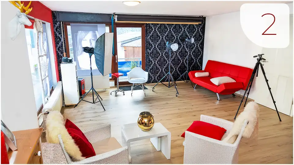 Innenaufnahme im Fotostudio Eidens-Holl, in Dörth, nähe Emmelshausen im Rhein-Hunsrück-Kreis.