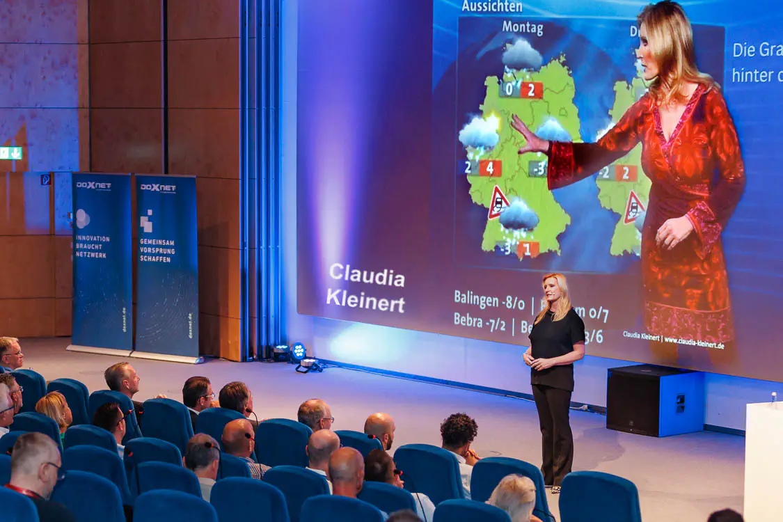 Claudia Kleinert, die Wetterfrau. Kongressfotografie-in-Baden-Baden