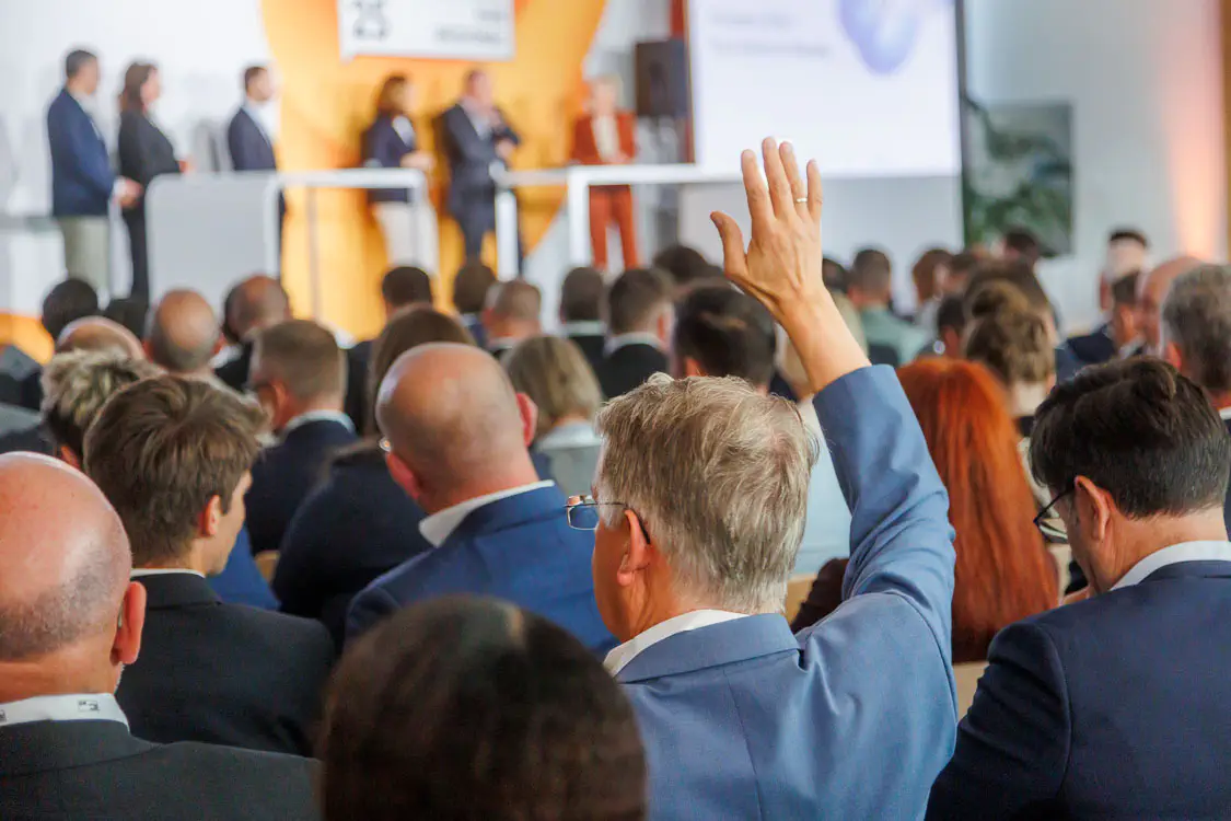 Publikumsinteraktion bei einem Kongress